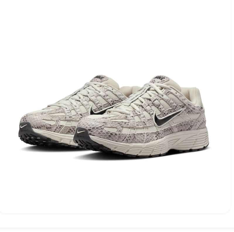 Nike P-6000 Snakeskin Print Sneakers – Cream & Black