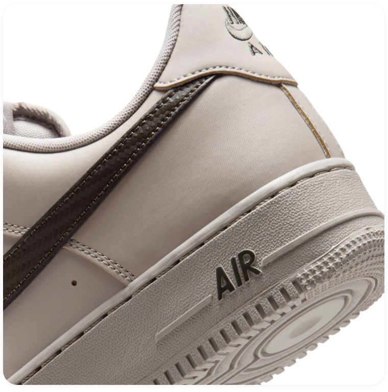 Nike Air Force 1 Low Sneakers – Light Beige & Dark Brown