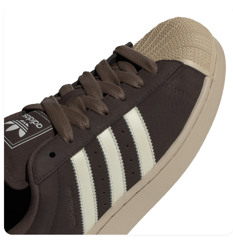 Adidas Shell-Toe Sneakers – Dark Brown & Cream