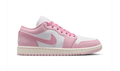 Air Jordan 1 Low Sneakers - Pink & White with Cream Midsole