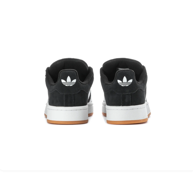 Adidas Campus Sneakers – Black & White with Gum-Colored Sole