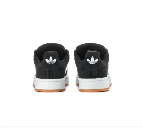 Adidas Campus Sneakers – Black & White with Gum-Colored Sole